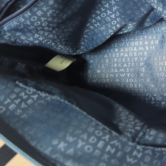 Like New Kate Spade Mavis Street Jeralyn Lakesedge Blue Glitter Tote Bag Purse - Picture 5 of 5